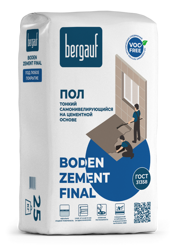 Пол тонкий самонивелирующийся Bergauf BODEN ZEMENT FINAL, 25 кг