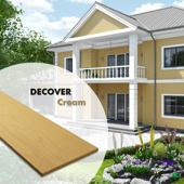 Фибросайдинг DECOVER 3600х190х8 мм Cream