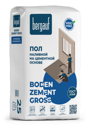 Пол наливной Bergauf BODEN ZEMENT GROSS, 25 кг