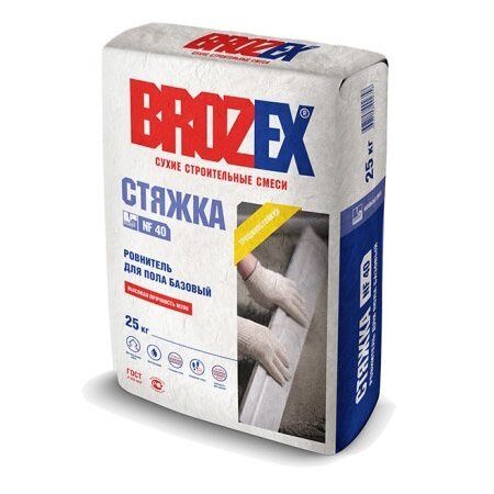 Ровнитель для пола базовый BROZEX NF-40 СТЯЖКА, 25 кг