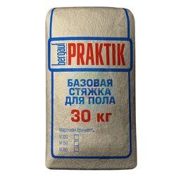 Стяжка базовая для пола Bergauf Praktik, 30 кг