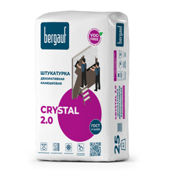 Штукатурка декоративная Bergauf CRYSTAL камешковая, 2.0, 25 кг