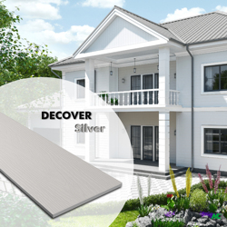 Фибросайдинг DECOVER 3600х190х8 мм Silver