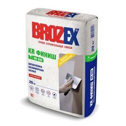 Шпаклевка полимерная белая BROZEX WR-600 KR ФИНИШ, 20 кг