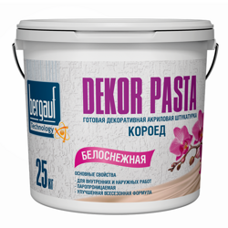 Штукатурка декоративная Bergauf Dekor Pasta, короед, зерно 2 мм, 25кг